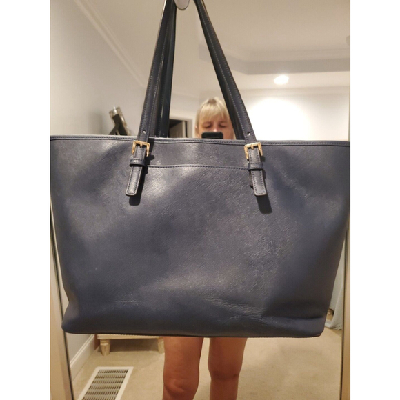 Michael Kors Jet Set Travel Lg Carryall Tote/Tote Bag/Blue/35T6Gtvt3L Ba… - Picture 5 of 10